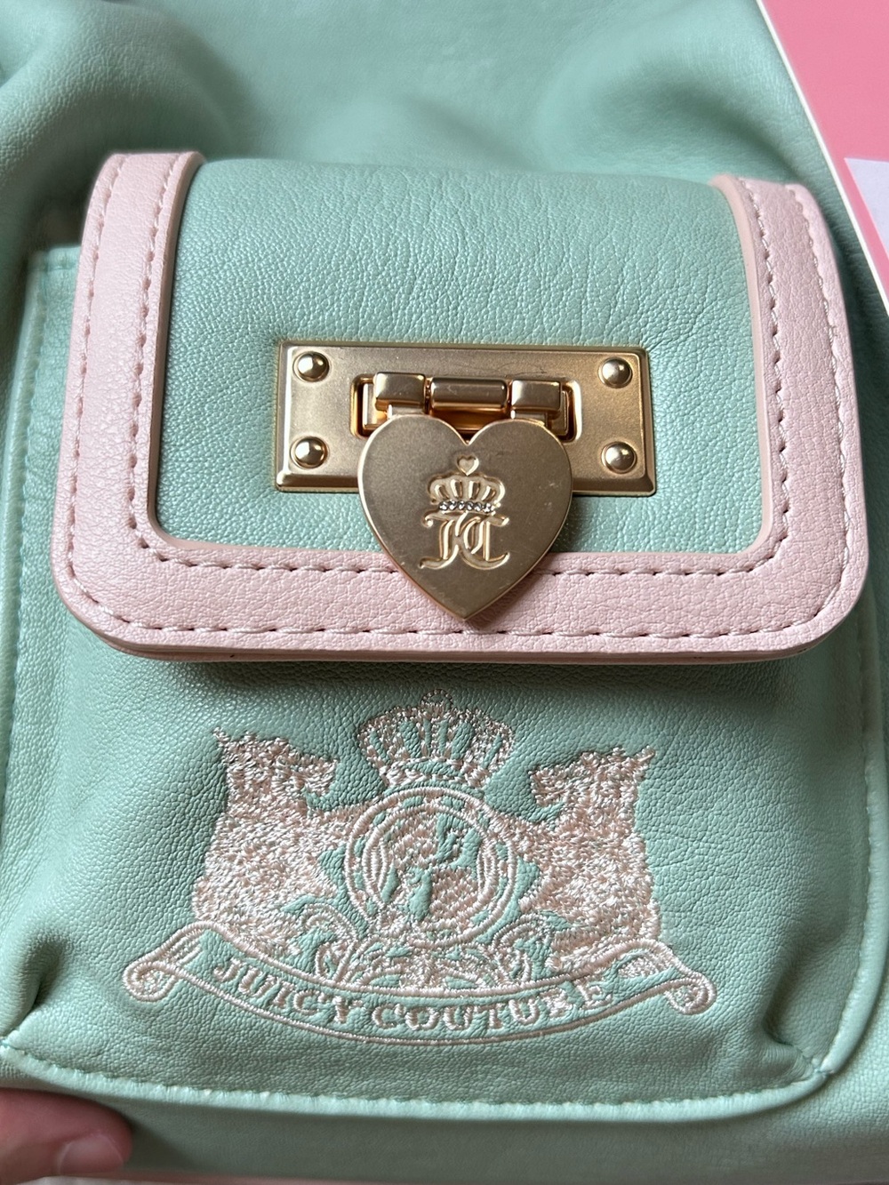 Juicy Couture Royal To Juicy Satchel Frosty Green Y2K Retro Barbiecore NWT - Picture 7 of 12